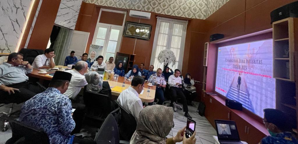 Inspektorat Daerah Bersama Sekretaris Daerah melaksanakan persiapan (WBK) dari Kemen PANRB Tahun 2023